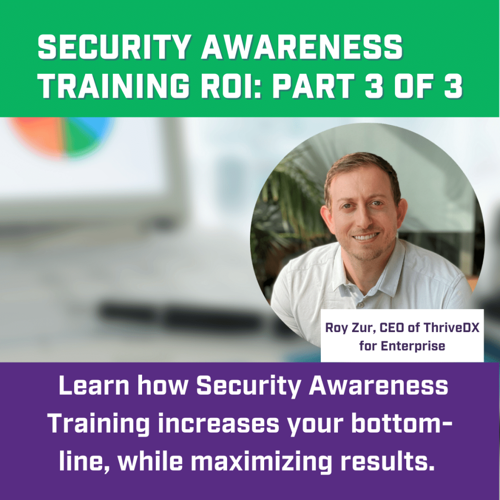 Roy Zur, ROI de la formación sobre concienciación en materia de seguridad
