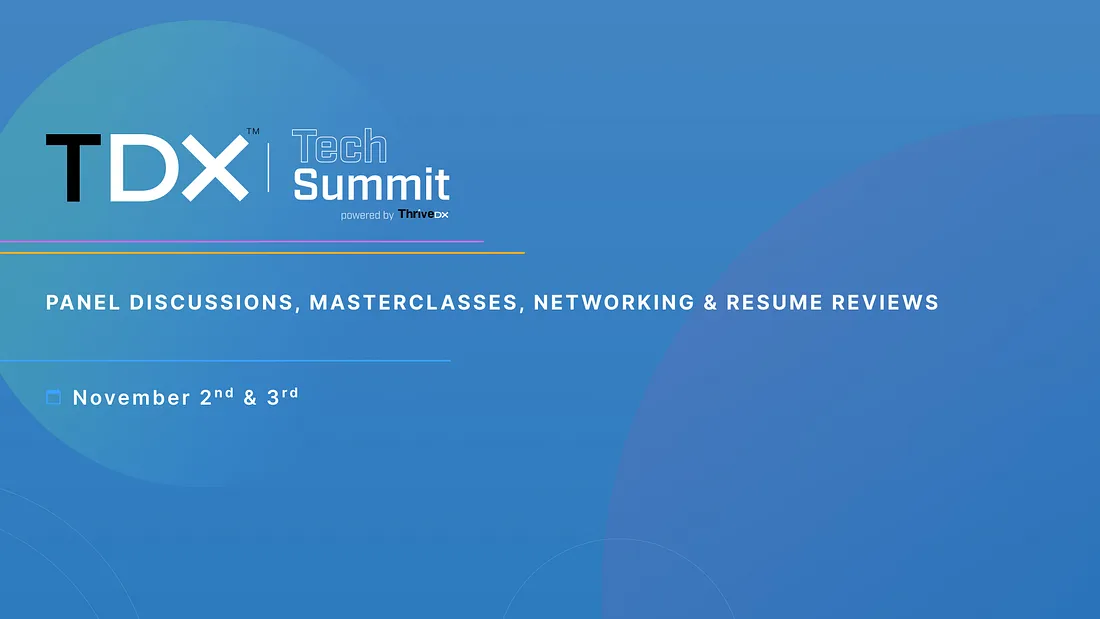 TDX Tech Summit, Online Event, Professional Networking