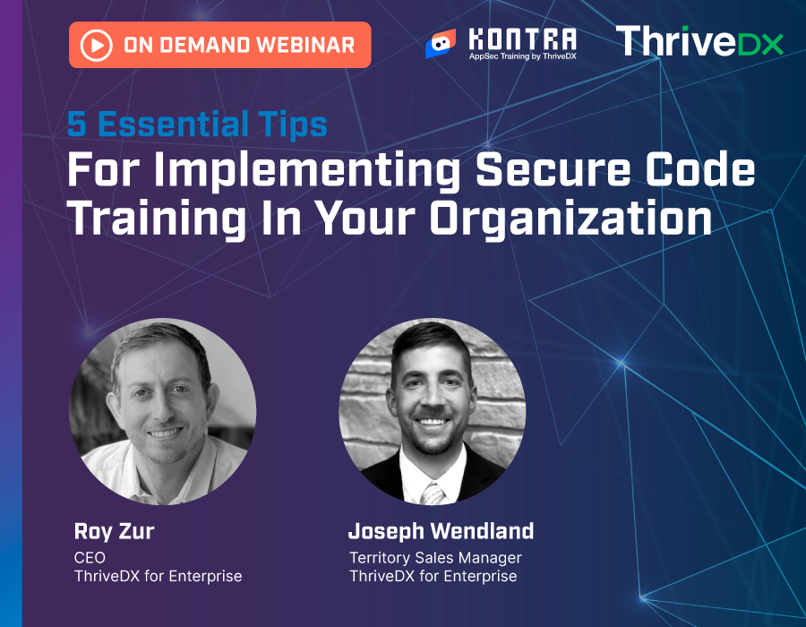 Kontra Webinar -Secure Code Training