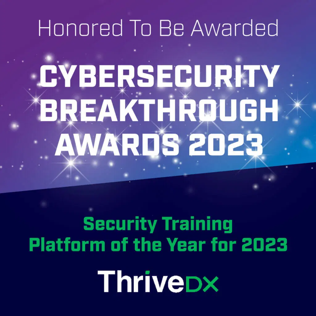 Cybersecurity Breakthrough awards 2023