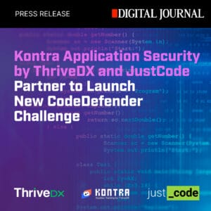 Kontra Application Security by ThriveDX and JustCode Partner to Launch New CodeDefender Challenge